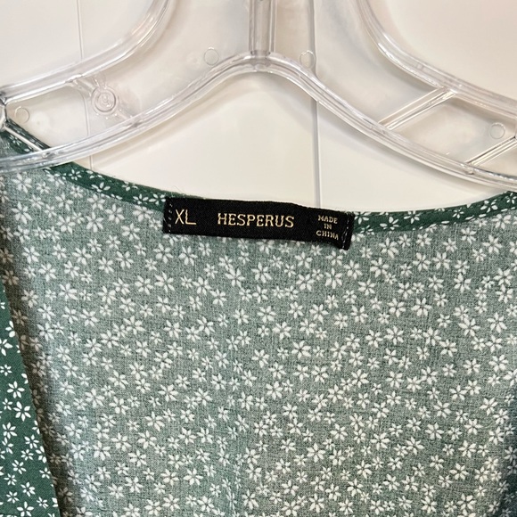 Green Floral Women's Dress - Picture 3 of 4